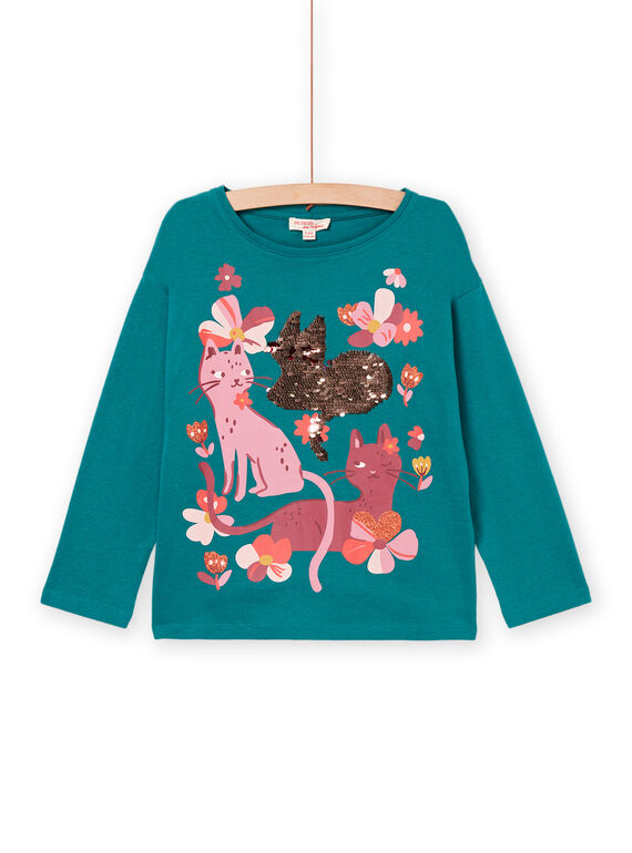 Langarmshirt mit Katzenanimation PAPRITEE3 / 22W901P3TMLC217