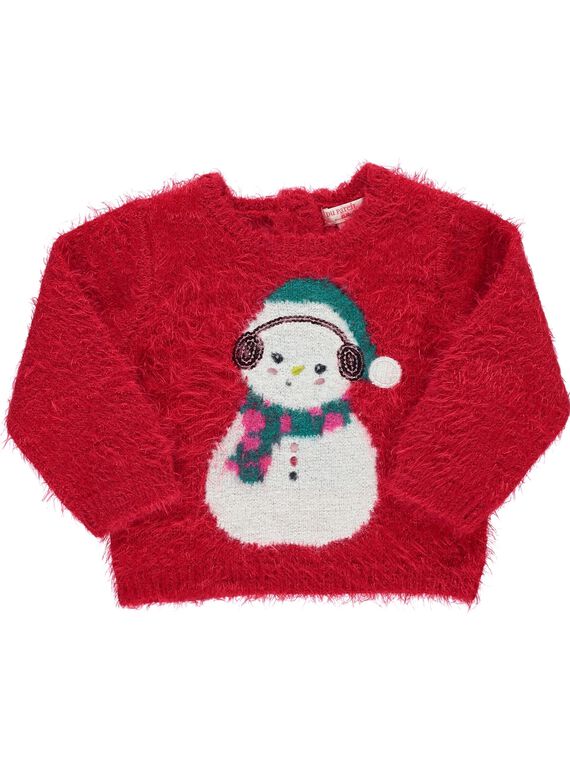 Baby girls' fancy knit sweater DICRAPUL1 / 18WG09R1PUL050