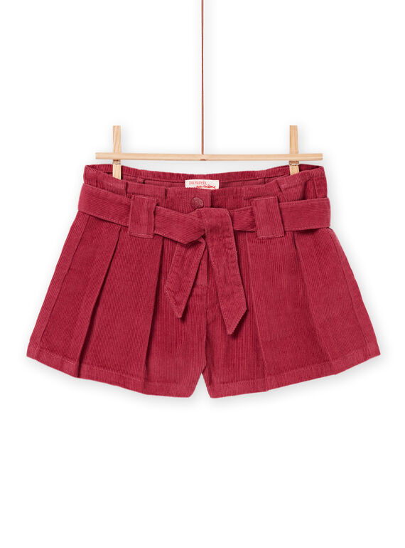 Shorts aus Samt mit Ringelmuster und Gürtel PAPRISHORT / 22W901P1SHO718