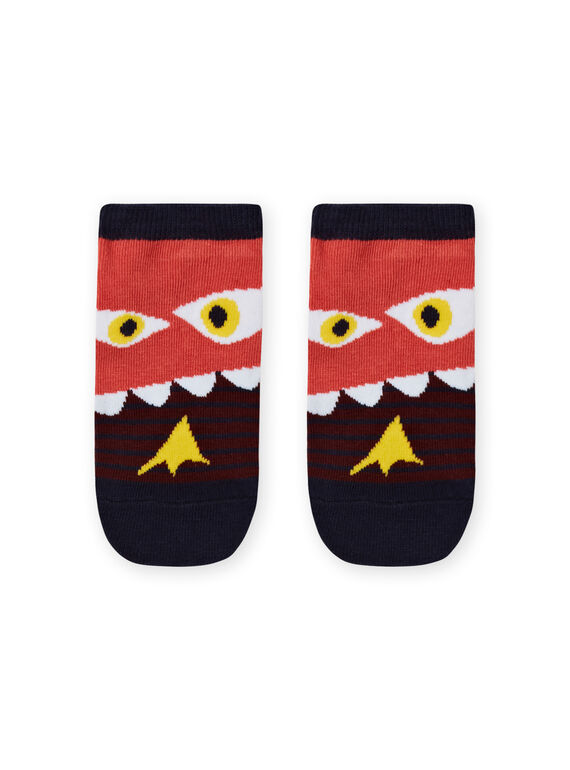 Gestreifte Socken für Jungen mit Dinosaurier-Muster MYOPASOQ / 21WI02H1SOQ719
