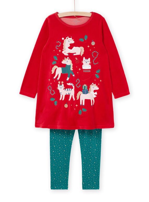 Roter und grüner Weihnachtspyjama PEFACHUNOE / 22WH1171CHN050