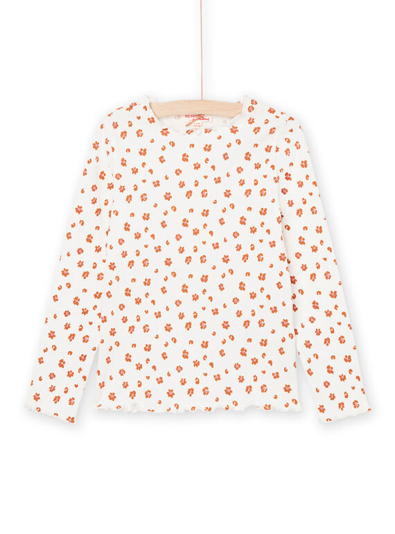 Ecru Langarmshirt aus RIB PAJOUTEE2 / 22W901B9TML001