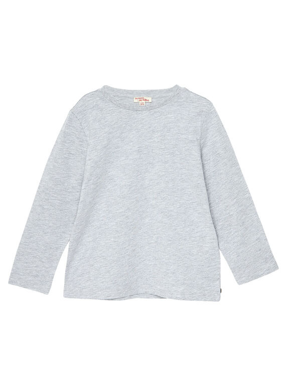 Grau chiniertes langärmeliges T-Shirt für Jungen JOESTEE3 / 20S90261D32J922