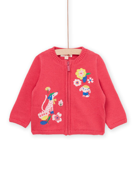 Strickjacke mit Blumen und Hunden PIMUCAR / 22WG09R1CARD325