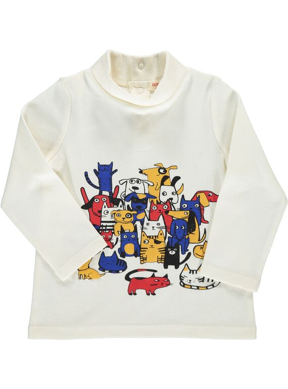 Baby boys' 'cats and dogs' polo neck DUCHOSOUP / 18WG10F1SPL001