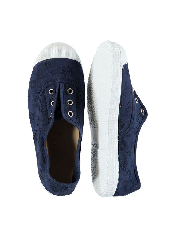 Turnschuhe aus besticktem Canvas für Mädchen FFTENBROD4 / 19SK35B8D16070