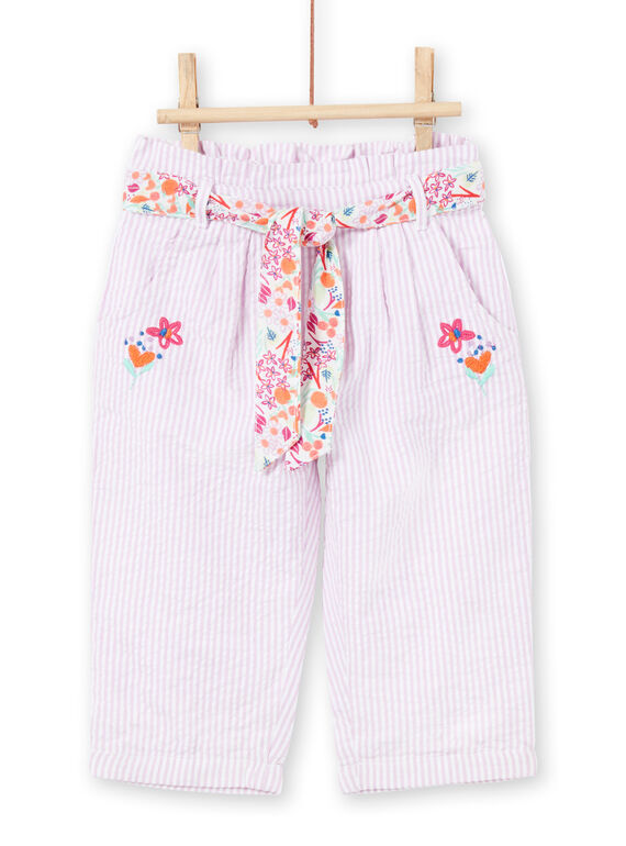 Baby Mädchen Streifen und Stickerei Hose LIVIPAN / 21SG09U1PAN320