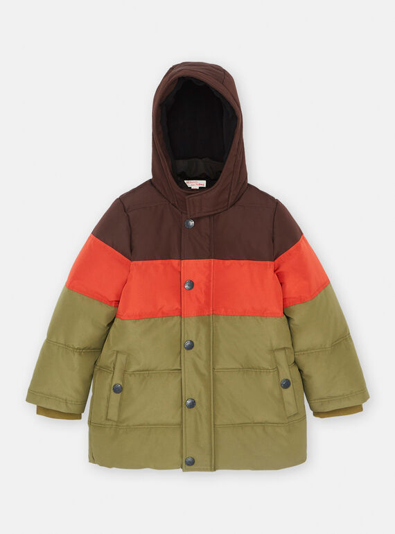 Kapuzenjacke in braun, orange und khaki SOGRODOU3 / 23W902D1D3EI808