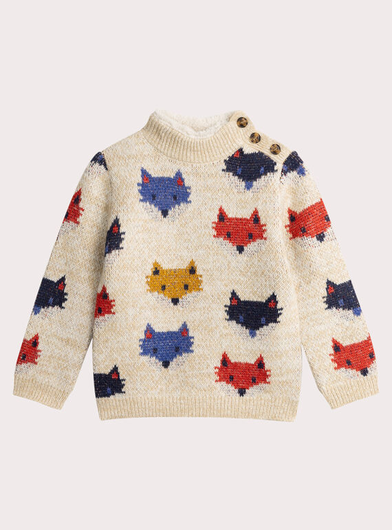 Jacquard-Pullover aus Jacquard-Fuchs-Print für Jungen  VOROPUL / 24W902P1PUL008