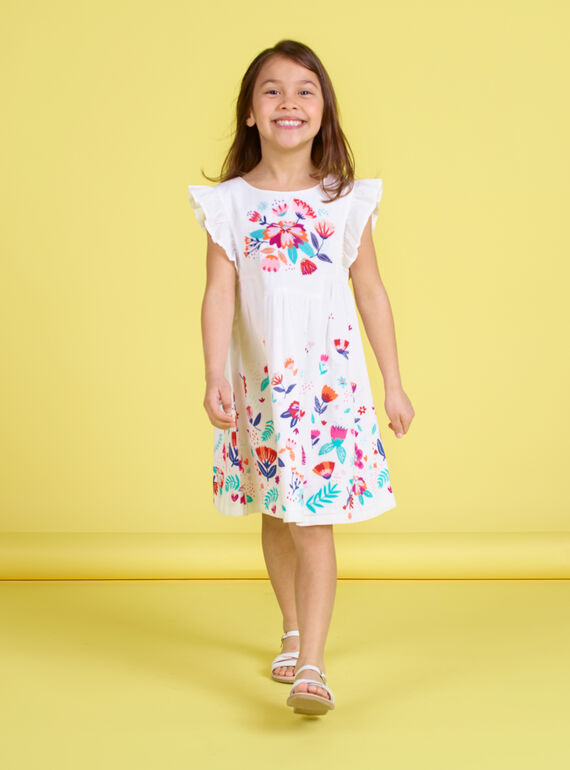 Ärmelloses Kleid mit Stickerei und Blumendruck JAMAROB2 / 20S901P4ROB000