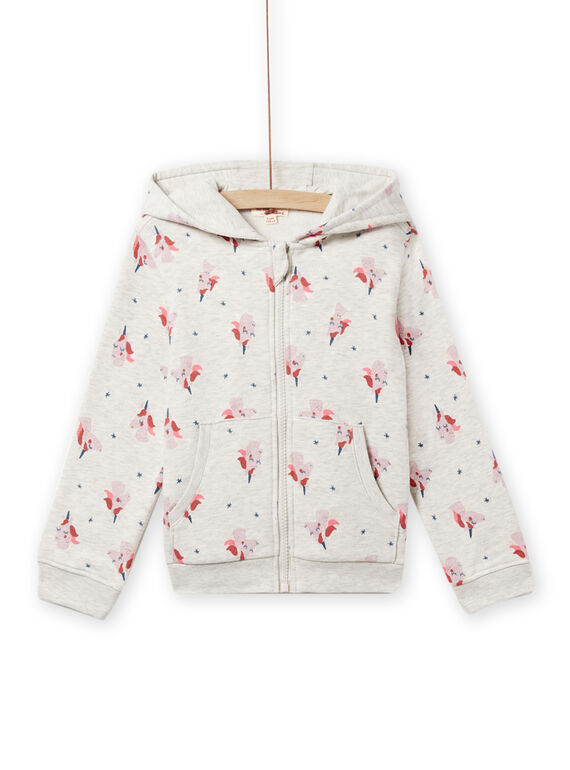 Einhorn- und Sternendruck Jogging-Top Kind Mädchen NAJOHOJOG1 / 22S90163JGH006