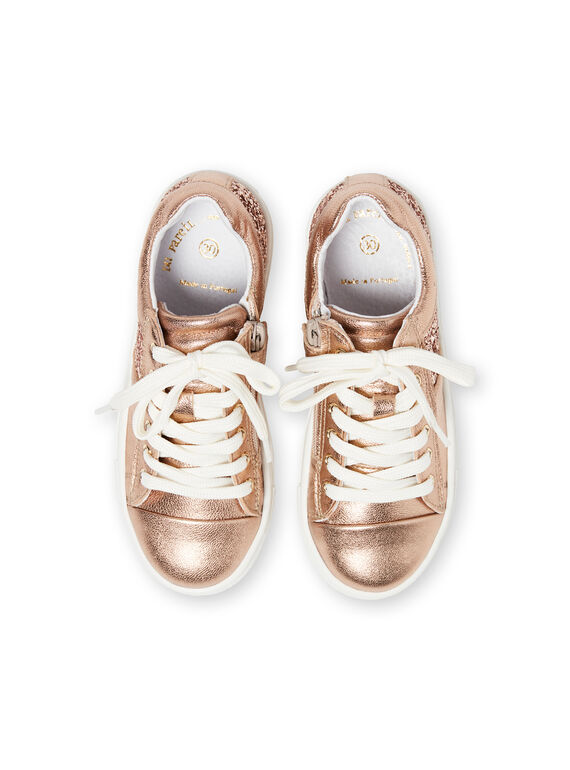 Gold Turnschuhe rosa Kind Mädchen LFBASGOLD / 21KK3533D3FK009