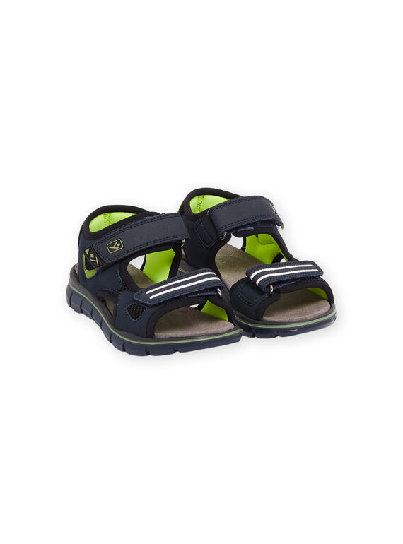 Marineblaue Sandalen aus Leder ROSANDNEON / 23KK3664D0E070