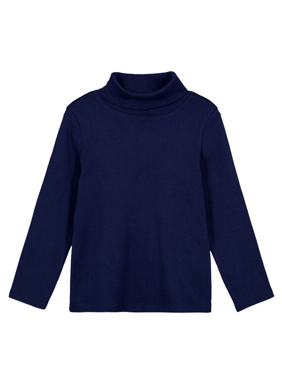 Gerippter Unterziehpullover Marineblau GOESSOU2 / 19W902U4D3B070