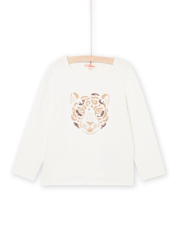 Langarmshirt weiß mit Tigermotiv PAJOYTEE3 / 22W901D4TML001