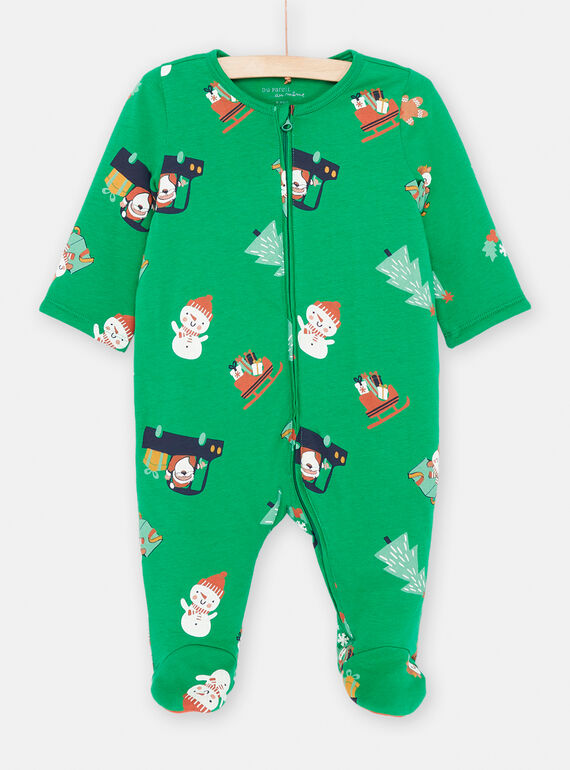 Grüner Weihnachts-Schlafanzug für Baby-Jungen SEGAGRENOEL / 23WH14T1GREG611