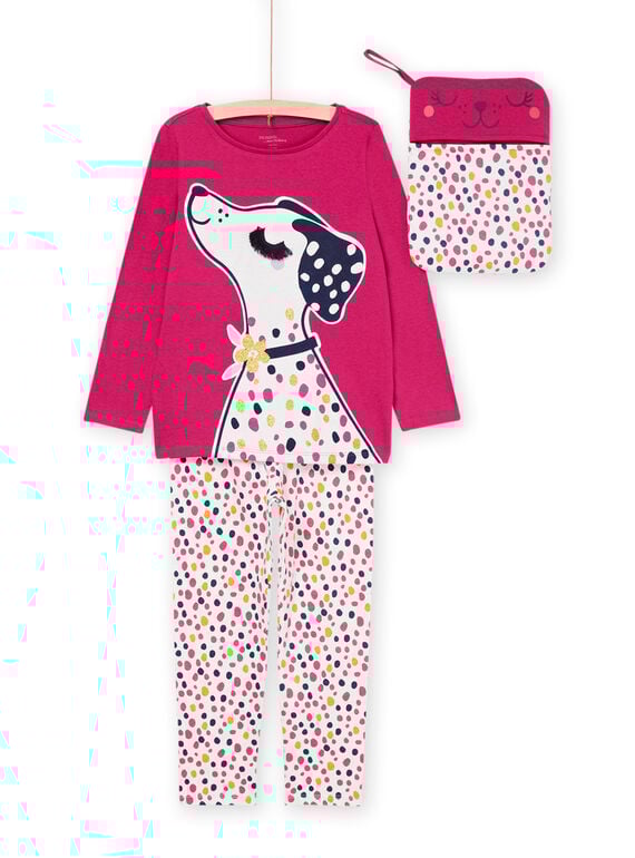 Langer Pyjama mit Hundemotiv 3-teilig PEFAPYJCAN / 22WH1161PYGD312
