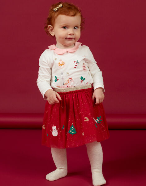 Jupe Tulle Rouge Motifs De Noel Bebe Fille Achat En Ligne Jupe Short Dpam