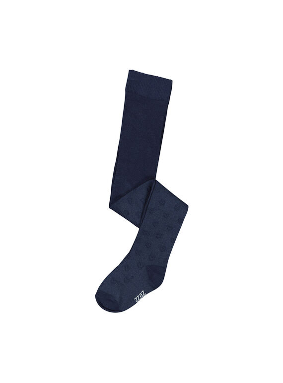 Marineblaue Fantasie-Strumpfhose für Mädchen FYAJOCOL3 / 19SI0134COL703