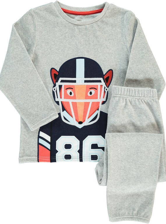 Boys' velour pyjamas DEGOPYJANI2 / 18WH12B2PYJJ908