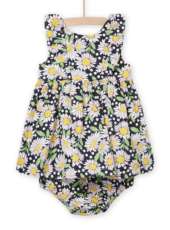 Baby Mädchen geblümtes Kleid und Blümchen NISOROB1 / 22SG09Q1ROB001