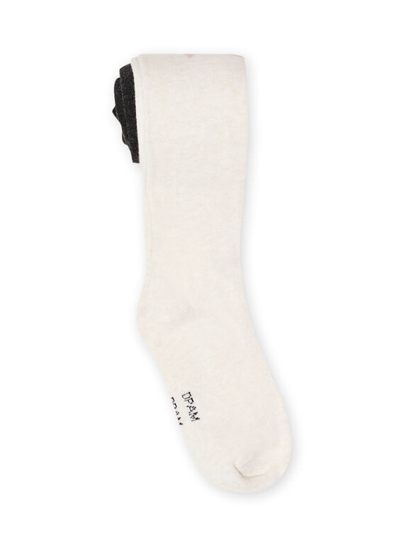 Zweifarbige Strumpfhose für Kinder Mädchen mit Schwanenmotiv MYAHICOL2 / 21WI01U1COL944