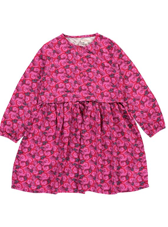 Girls' long-sleeved fluid dress DAROBE8 / 18W90188ROB099