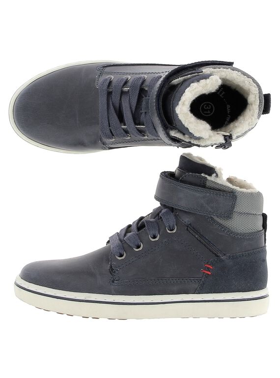 Boys' fur lined trainers DGBASGI / 18WK36TGD3F070