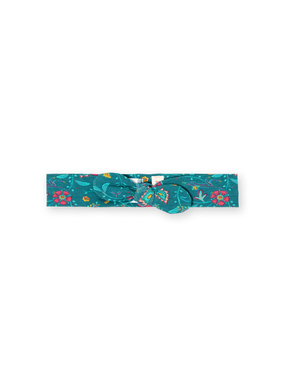 Baby Mädchen Ente blau Stirnband mit Blumendruck MYITUBAN / 21WI09K1BAN714
