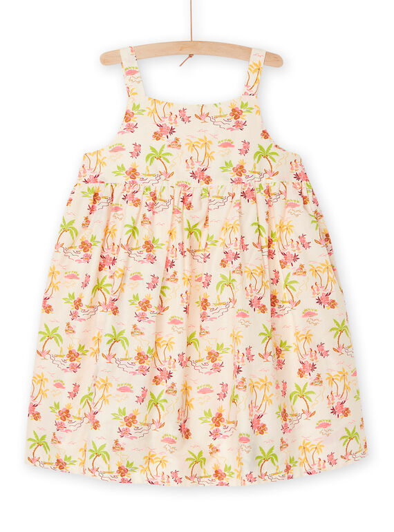 Ecrufarbenes Wendekleid mit exotischem Druck und Giraffenmuster RASUMROB3 / 23S901Y3ROB003