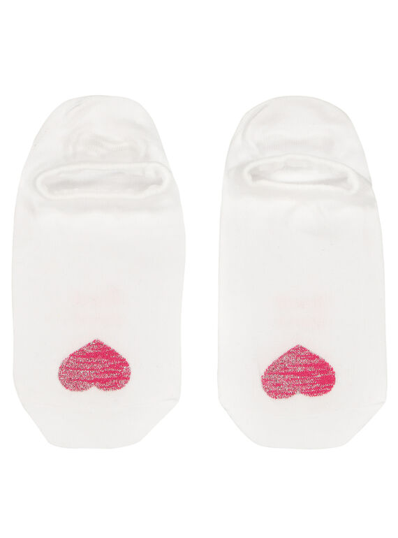 Socken mit Herzen für Mädchen FYAJOCHO7B / 19SI01G4SOQ000