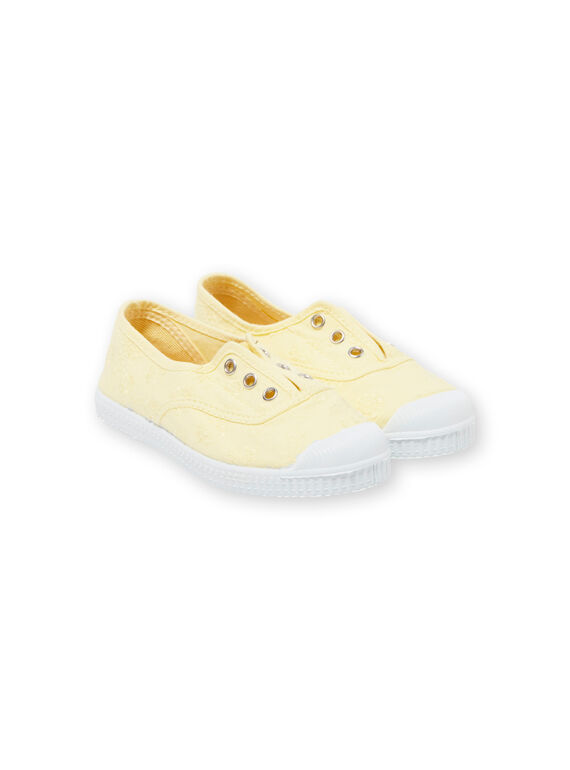 Gelbe Tennisschuhe für Mädchen LFTENBRODJ / 21KK3543D16010