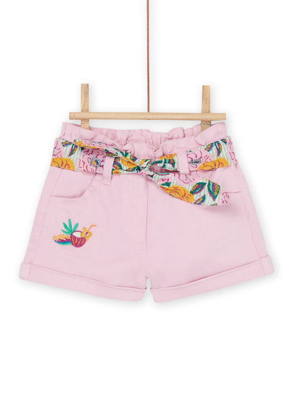 Rosa Shorts mit Blumenmuster RIEXOSHO / 23SG09V1SHOD315