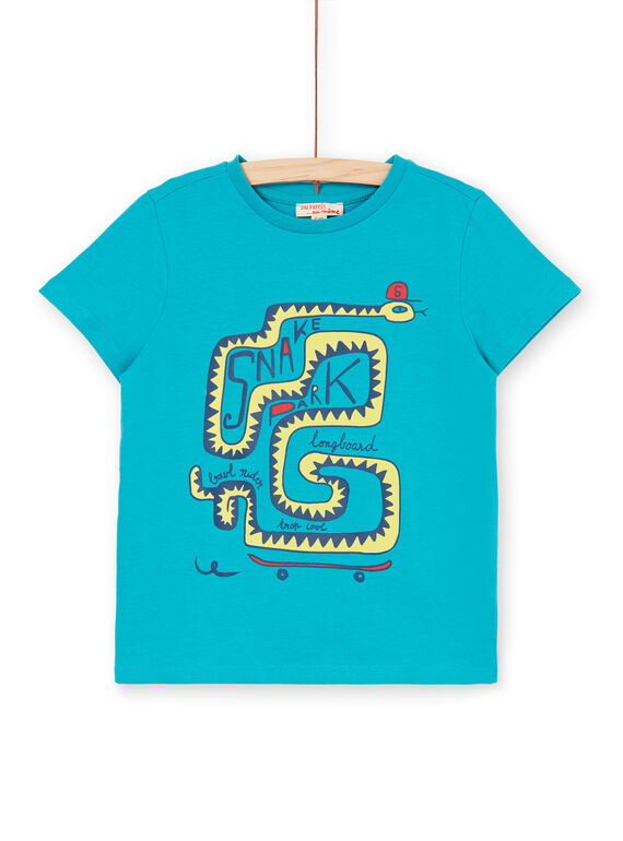 Türkisfarbenes T-Shirt für Jungen LOJOTI8 / 21S902F4TMCC242