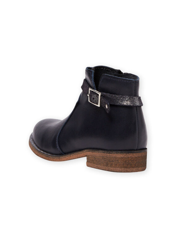 Baby Mädchen marineblaue Lederstiefel MABOOTREP / 21XK3552D0D070