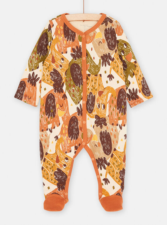 Strampler aus Bindfäden mit Elefantenprint, Baby, Jungen SEGAGREMAM / 23WH1443GRE811