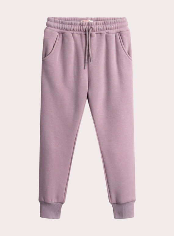 Warm gefütterte lila Joggingstrümpfe für Mädchen VAJOBAJOG2 / 24W901G1JGB320