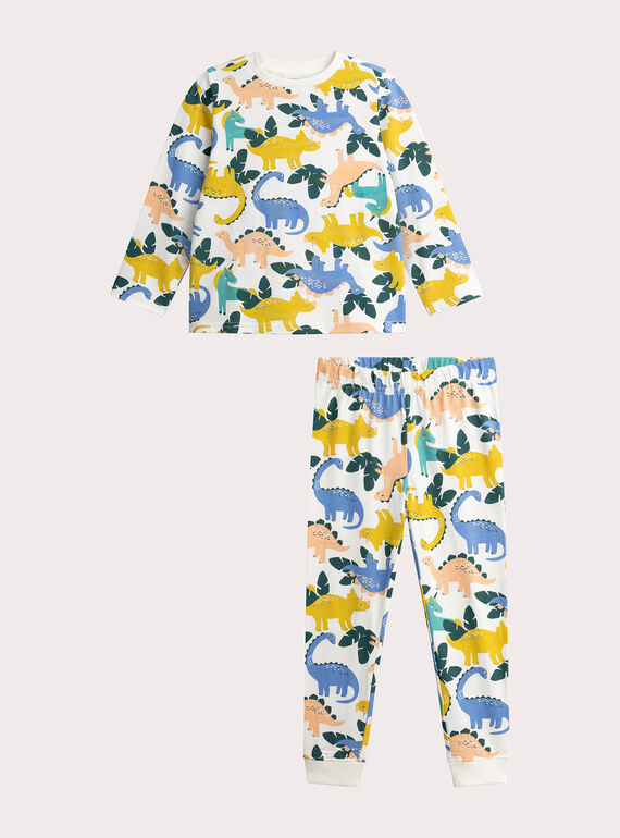Gemischter Pyjama mit Dinosaurier-Motiv für Kinder VEGOPYJMIX3 / 24WH1264PYJ001