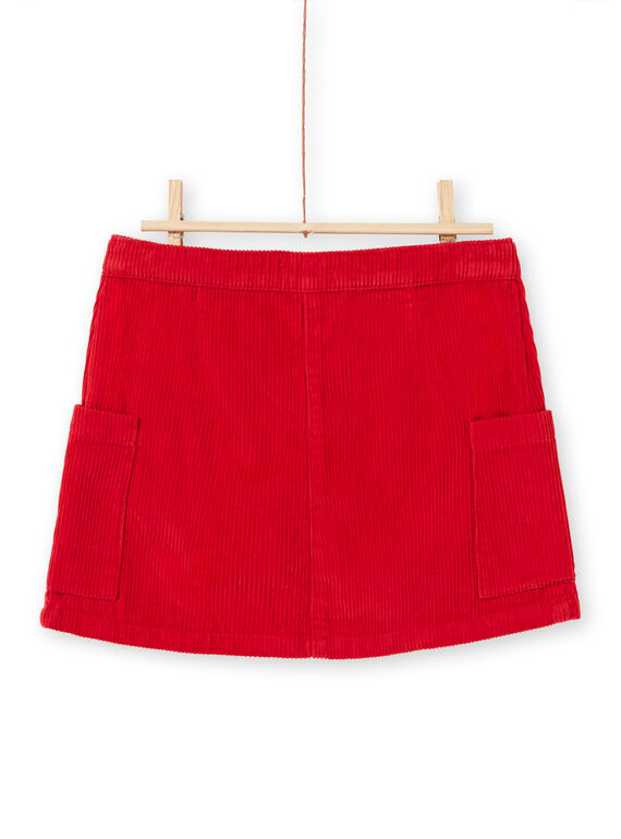 Roter Rippenrock für Mädchen MACOMJUP1 / 21W901L2JUP408