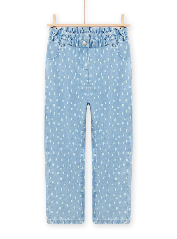 Helle Denim-Jeans mit Tupfen für ein Kind Mädchen NAMOPANT / 22S901N1PANP272