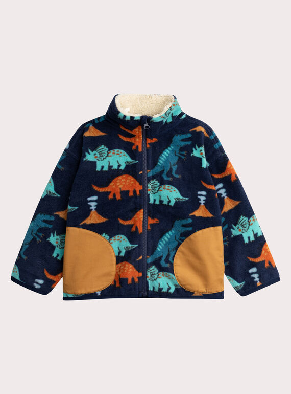 Dinosaurier bedrucktes Marine Fleece für Jungen  VOJOGIL2 / 24W902H1GIL705