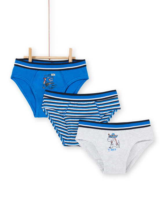 3er-Set blauer und grauer Kinderslips für Jungen LEGOSLIBLUE / 21SH1222D5LC231