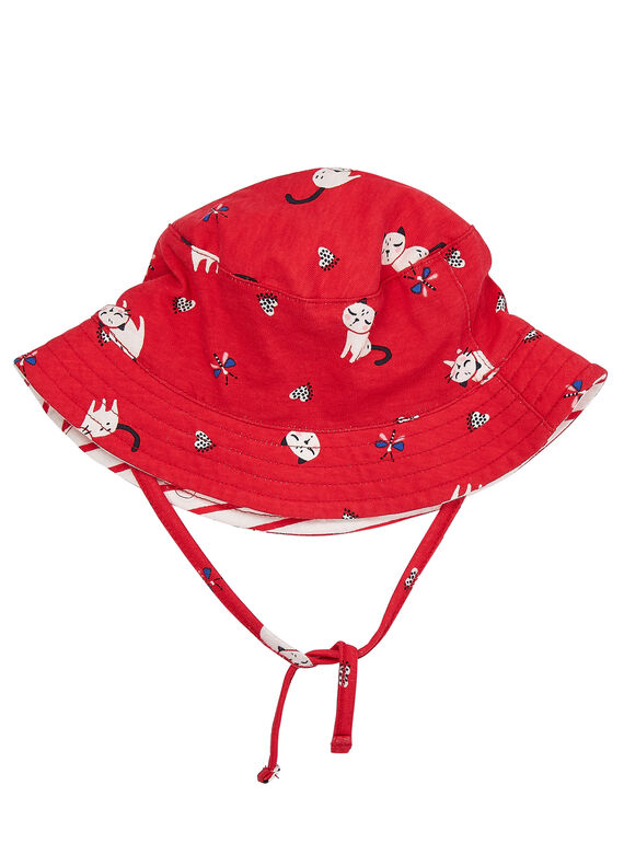 Roter Baby-Bob für Mädchen mit Katzenmotiv JYIGRACHA / 20SI09E1CHA050