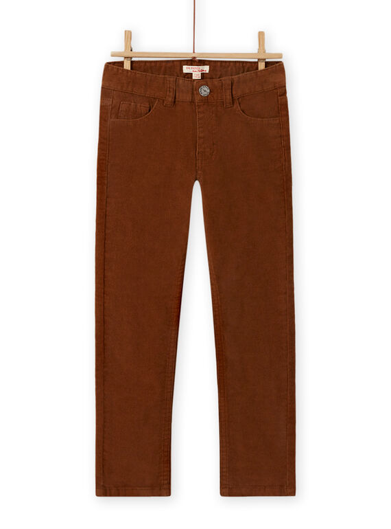 Braune Kordhose für Jungen MOJOPAVEL9 / 21W902N5PAN812