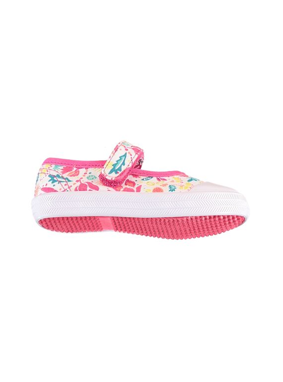 Mehrfarbige Salomé-Schuhe aus Tuch JBFBABOTA / 20SK37Z3D17099