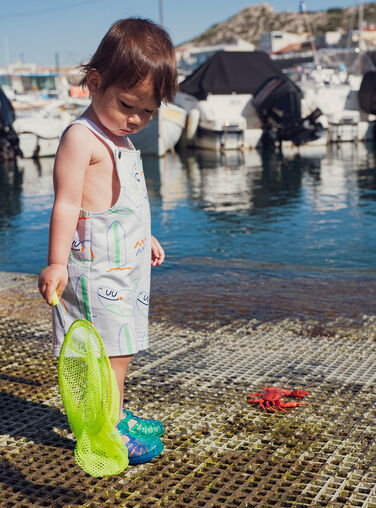 White SHORT DUNGAREES WUTASAC2 / 25SG10U1SAC000