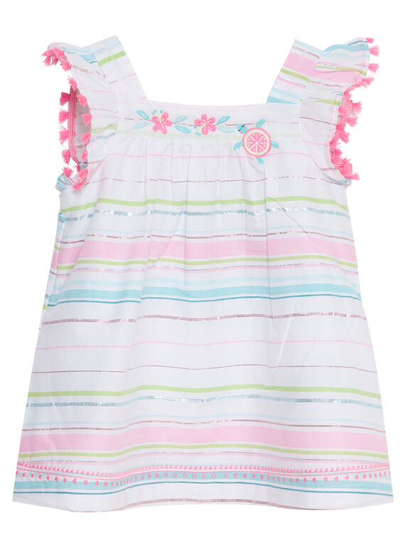 Gestreiftes Babykleid für Mädchen JIQUAROB2 / 20SG09R3ROB000