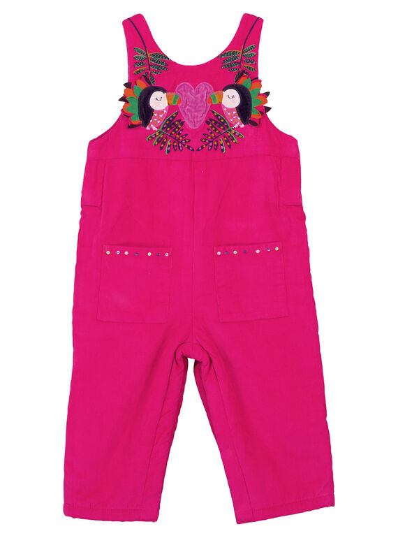 Rosa Samtlatzhose für Babys Mädchen GIVIOSAL / 19WG09R1SALD320