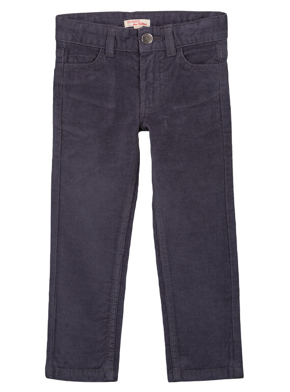 Graue Samthose Regular Fit GOJOPAVEL2 / 19W90231D2BJ912
