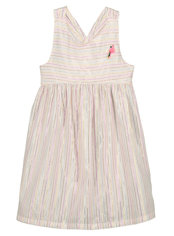 Schillerndes Kleid für Mädchen FACUROB3 / 19S901N3ROB000